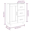 Buffet Sonoma gris 69,5x34x90 cm Bois d'ingénierie