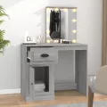 Coiffeuse avec LED sonoma gris 90x50x132,5 cm bois d'ingénierie