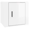 Table de chevet Blanc brillant 50x39x47 cm