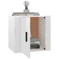 Table de chevet Blanc brillant 50x39x47 cm