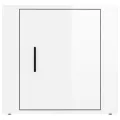 Table de chevet Blanc brillant 50x39x47 cm
