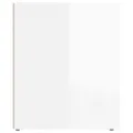 Table de chevet Blanc brillant 50x39x47 cm