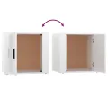 Table de chevet Blanc brillant 50x39x47 cm