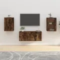 Meubles TV muraux 2 pcs Chêne fumé 40x34,5x60 cm