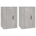 Meubles TV muraux 2 pcs Gris béton 40x34,5x60 cm