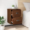 Tables de chevet murales 2 pcs Chêne marron 41,5x36x53 cm