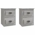 Tables de chevet murales 2 pcs sonoma gris 41,5x36x53 cm