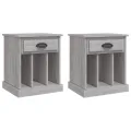 Tables de chevet 2 pcs sonoma gris 43x36x50 cm