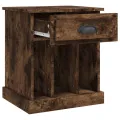Tables de chevet 2 pcs chêne fumé 43x36x50 cm