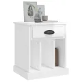 Table de chevet blanc brillant 43x36x50 cm