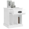 Table de chevet blanc brillant 43x36x50 cm