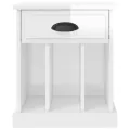 Table de chevet blanc brillant 43x36x50 cm