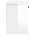Table de chevet blanc brillant 43x36x50 cm