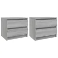 Tables de chevet 2 pcs Sonoma gris 50x39x43,5cm Bois ingénierie