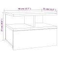 Table de chevet flottante Sonoma gris 40x31x27 cm