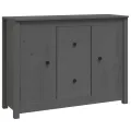 Buffet Gris 100x35x74 cm Bois massif de pin