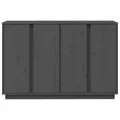 Buffet Gris 120x35x80 cm Bois massif de pin