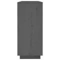 Buffet Gris 120x35x80 cm Bois massif de pin