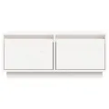 Table basse Blanc 80x50x35 cm Bois massif de pin