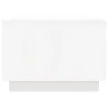 Table basse Blanc 80x50x35 cm Bois massif de pin