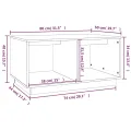 Table basse Blanc 80x50x40 cm Bois massif de pin