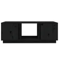 Table basse Noir 110x50x40 cm Bois massif de pin