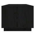 Table basse Noir 110x50x40 cm Bois massif de pin