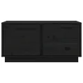 Table basse Noir 80x50x40 cm Bois massif de pin