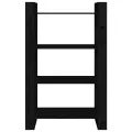 Bibliothèque/Séparateur de pièce Noir 80x35x125 cm Pin massif