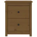 Table de chevet Marron miel 50x35x61,5 cm Bois de pin massif