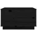 Table basse Noir 60x50x35 cm Bois massif de pin