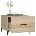 Tables basses avec pieds en métal 2 pcs Chêne sonoma 50x50x40cm