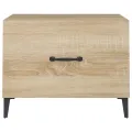 Tables basses avec pieds en métal 2 pcs Chêne sonoma 50x50x40cm