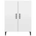 Buffet Blanc brillant 69,5x34x90 cm Bois d'ingénierie