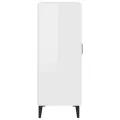 Buffet Blanc brillant 69,5x34x90 cm Bois d'ingénierie