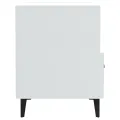 Tables de chevet 2 pcs Blanc brillant Bois d'ingénierie