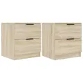 Tables de chevet 2 pcs Chêne Sonoma Bois d'ingénierie
