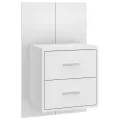 Table de chevet murale Blanc brillant