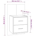 Table de chevet murale Blanc brillant