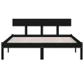 Cadre de lit Noir Bois de pin massif 150x200 cm UK King