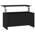 Table basse Noir 102x55,5x52,5 cm Bois d'ingénierie