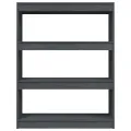 Bibliothèque/Séparateur de pièce Gris 100x30x103 cm Pin massif