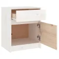 Tables de chevet 2 pcs Blanc 40x31x50 cm Bois de pin massif