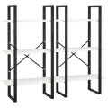 Étagère de rangement Blanc 60x30x210 cm Bois de pin massif