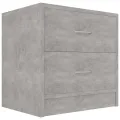 Table de chevet Gris béton 40 x 30 x 40 cm Aggloméré