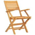 Chaises de jardin pliantes 2 pcs 55x62x90 cm bois massif teck