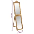 Miroir sur pied Doré 50x200 cm