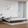 Cadre de lit avec tête de lit Marron 200x200 cm Similicuir