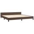 Cadre de lit avec tête de lit Marron 200x200 cm Similicuir