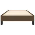 Cadre de lit Marron foncé 90x190 cm Tissu
